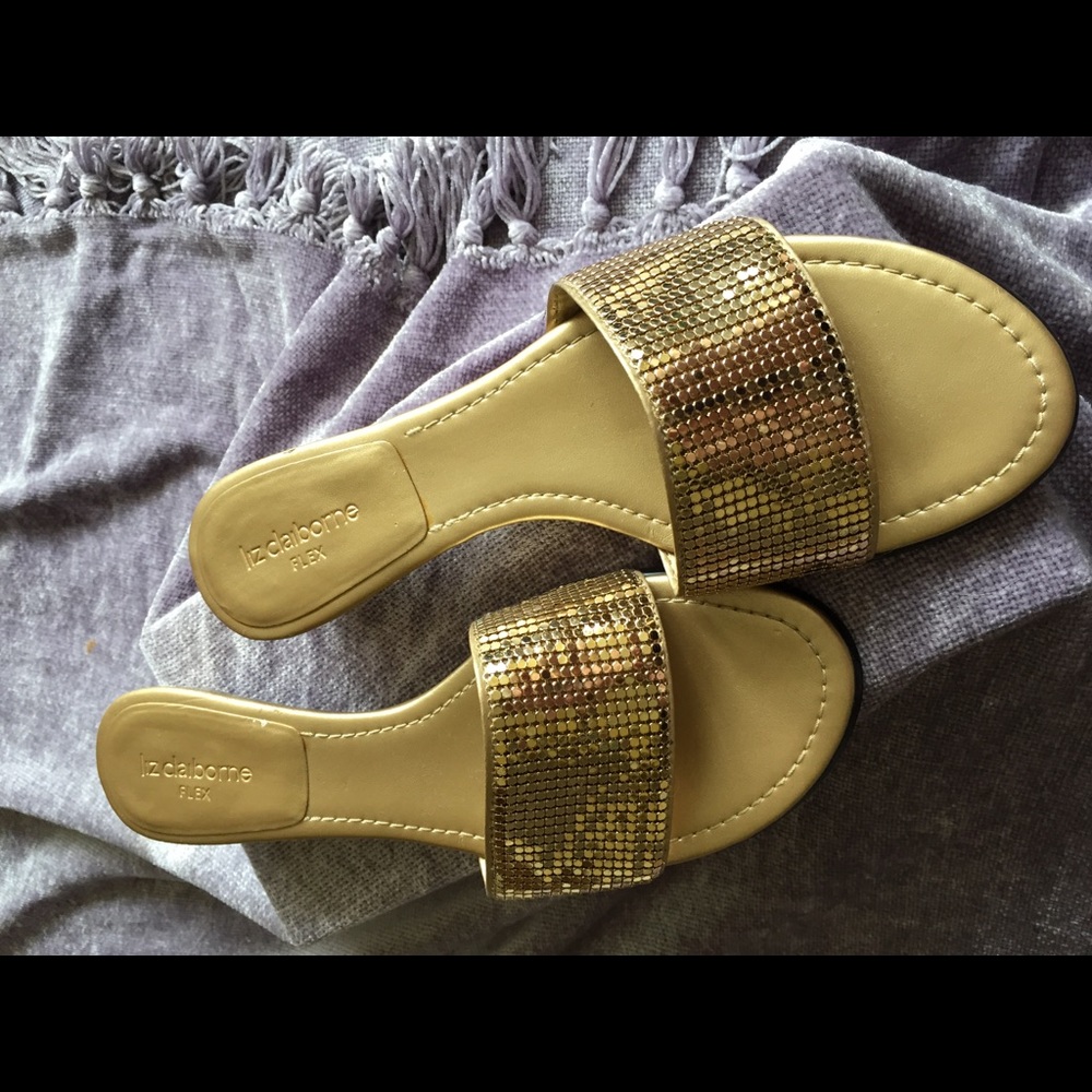 Liz Claiborne FLEX Gold Mesh Size 8M Vintage